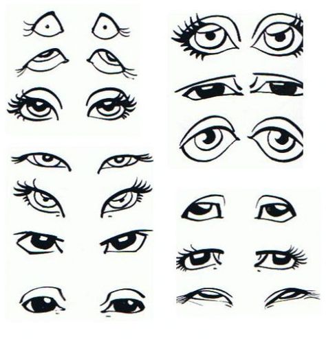 How to Draw Caricatures Drawing caricatures   is very easy and a lot of fun. As you can tell, there is no proportion  here. Draw how ever yo... Caricature Tutorial, Art Handouts, Realistic Eye Drawing, Cartoon Eyes Drawing, Caricature Sketch, Drawing Cartoon Faces, Types Of Eyes, Art Worksheets, Cartoon Eyes