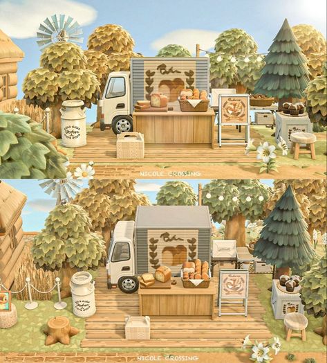 Breads For Breakfast, Bakery Truck, Instagram Bakery, Cottage Core Animal Crossing, Cottagecore Animal Crossing, Farm Town, Baked Breads, Acnh Cottagecore, Animal Crossing Guide