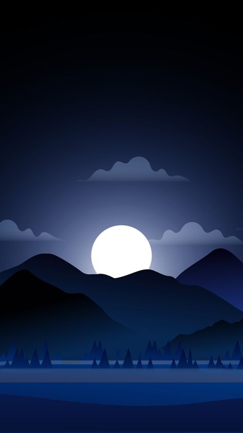 Phone wallpaper 4k - Foggy night landscape | Wallpaperize Phone Wallpaper Hd, Minimal Wallpapers, Foggy Night, Castlevania Wallpaper, Full Moon Rising, Artistic Wallpaper, Minimal Wallpaper, Moon Rising, Whatsapp Wallpaper