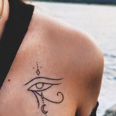 Eye of Horus Tattoo. Eye If Ra Tattoo, Eye Of Horus Pyramid Tattoo, The Eye Of Horus Tattoo, Eye Of Ra Tattoo, Eye Of Horus Tattoo, Horus Tattoo, Evil Eye Tattoo, Henna Inspired Tattoos, The Eye Of Horus