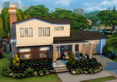 Sims 4 Split Level House, Bloxburg Inspiration, Sims Finds, Split Level Home, Sims 4 Speed Build, Sims Houses, Build Inspiration, Sims 4 Expansions, Sims 4 House Design