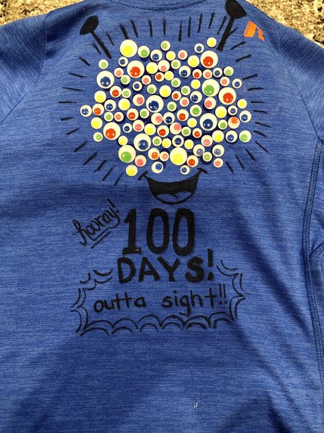 100 Days Eyes Shirt, Google Eyes 100 Days Of School, Eye Survived 100 Days Of School Kids, 100 Days Of School Project Kindergartens, Pta Mom, Eyes Everywhere, Pta Moms, 100th Day Of School Crafts, Mom Working