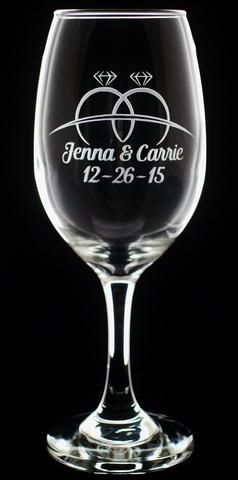 Pair Of Two Brides Mrs and Mrs Wedding Wine Glass Set LGBT Wedding Shower Gift Wine Glass Display, Hers And Hers, Mrs And Mrs, Wine Glass Designs, Personalized Wedding Rings, Wedding Wine Glasses, Custom Wine Glasses, Personalized Wine Glasses, Glass Engraving