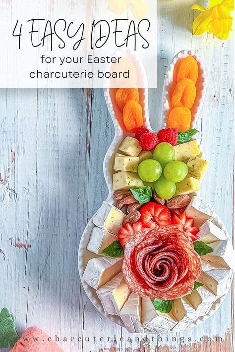 Bunny Shaped Charcuterie Board, Easter Cheese Board Ideas, Bunny Charcuterie Board, Easter Charcuterie Board Ideas, Brie Wheel, Easter Cheese, Easter Charcuterie Board, Easter Platter, Easter Charcuterie