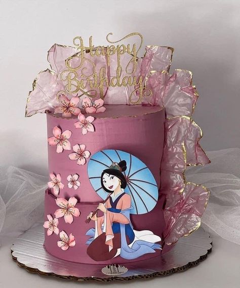 Pastel Mimi, Japan Party, Asian Party, 25th Birthday Cakes, Anime Cake, Disney Theme Party, Cool Cake Designs, Disney Princess Party, Themed Birthday Cakes