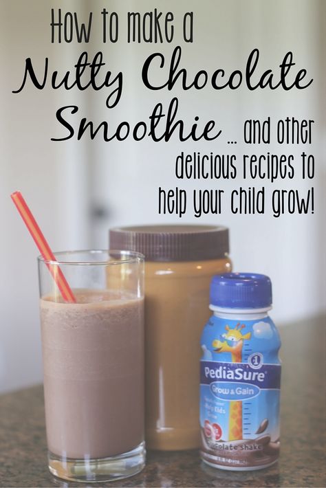 Pediasure Grow and Gain shakes help kids grow when they get #2PerDay, but it's often hard to get preschoolers eat even the best treats when they're obligated day after day.  We made the most delicious chocolate and peanut butter smoothies, the "Nutty Chocolate Smoothie". They turned out wonderfully, and we can't wait to try more recipes from Pediasure. [ad] Weight Gain Smoothie, Weight Gain Drinks, Healthy Smoothies For Kids, Toddler Smoothies, Smoothie Recipes For Kids, Peanut Butter Smoothie, Smoothies For Kids, Smoothie Prep, Chocolate Smoothie