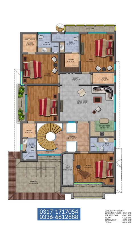 5 Bedroom House Floor Plan, 4 Bedroom Bungalow House Plans, Home Map Design, 4 Bedroom Bungalow, Double Storey House Plans, 3d Printed House, 4 Bedroom House Designs, Plan 2d, Simple Floor Plans