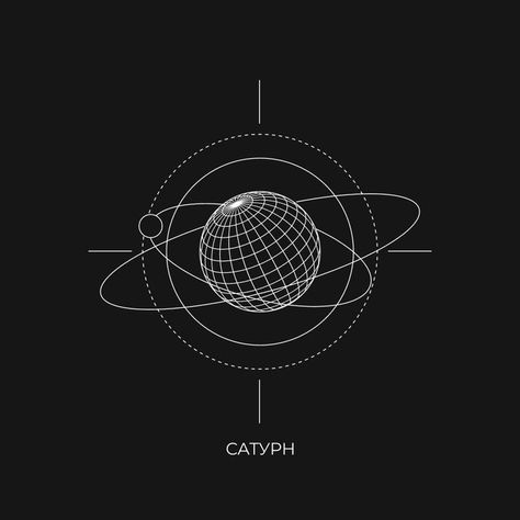 Moon Orbiting Earth, Minimalist Sci Fi, Space Design Graphic, Orbital Mechanics, Mechanics Aesthetic, Astronomy Design, Space Graphics, All Modern Furniture, Minimalistic Illustration