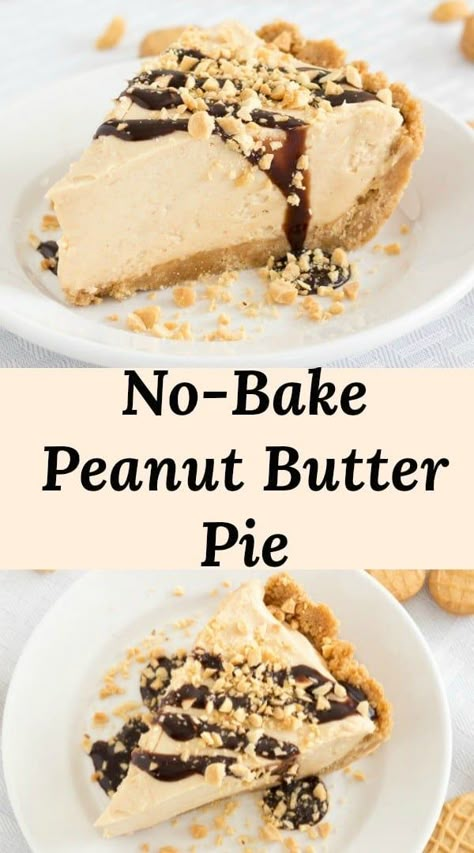 Peanut Pie Recipe, No Bake Peanut Butter Pie, Peanut Pie, Easy Peanut Butter Pie, Easy Pie Recipes, Nutter Butter, Oreo Crust, Peanut Butter Desserts, Easy No Bake