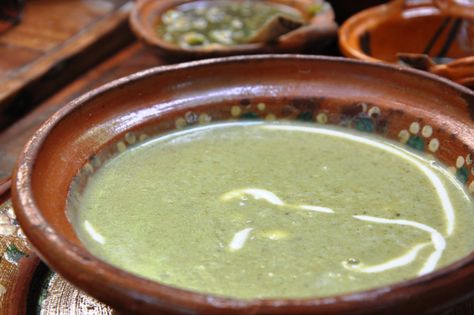 Cream Of Poblano Soup, Poblano Soup, Old Mexico, Mexican People, Soups Stews Chilis, Poblano Peppers, Healthy Mexican, Detox Soup, Savory Soups