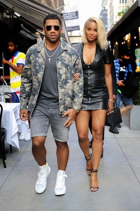 Simeon Panda, Black Celebrity Couples, Couples African Outfits, Black Pinup, Ciara And Russell Wilson, Ciara And Russell, Couple Fits, Regular People, Casual Summer Wear