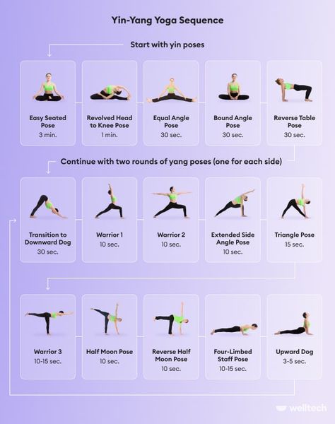 Practice Yin Yang Yoga With This 15-Min Sequence - Welltech Yin Yoga Flow Sequence, Vin Yin Yoga Sequence, Yang Yoga Poses, Yin Sequence Yoga, Yin Yang Yoga Sequence, Slow Flow Yoga Sequence, Poses Sitting On Chair, Yoga Poses With Partner, Poses With Partner