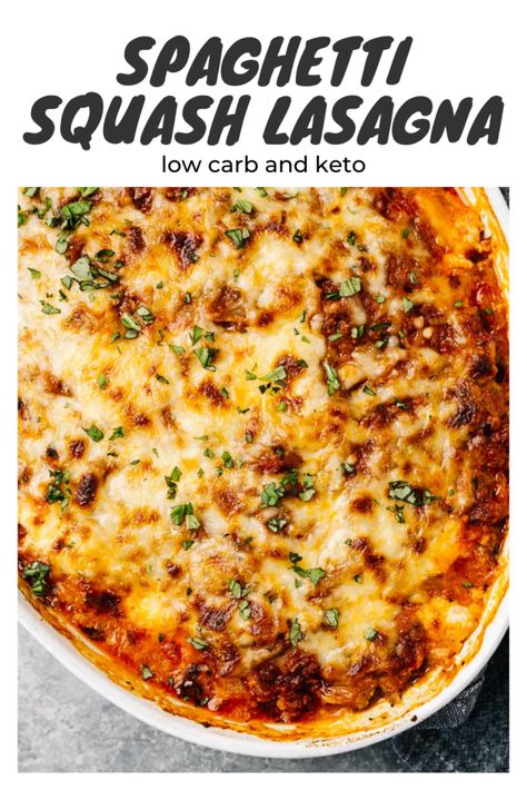 Baked Spaghetti Squash Casserole, Casserole Lasagna, Cheesy Spaghetti Squash, Keto Favorites, Spaghetti Squash Recipes Easy, Spaghetti Squash Lasagna, Low Carb Grain, Squash Lasagna, Spaghetti Squash Casserole