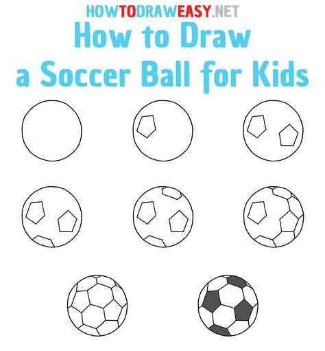 How to Draw a Soccer Ball Step by Step #SoccerBallDrawing #HowtoDrawaSoccerBall #FIFA #UEFA #WorldCup #BallDrawing #Football #EPL #LaLiga #Messi #Ronaldo #CristianoRonaldo #LionelMessi #HowtoDrawaSoccerBallStepbyStep #StepbyStepSoccerBallDrawing #EnglishFootball #Painting #Drawing #ArtWork #Art How To Draw Ball, How To Draw A Soccer Ball Step By Step, How To Draw A Soccer Ball, Football Simple Drawing, Soccer Ball Drawing Easy, How To Draw A Football Step By Step, Draw A Soccer Ball, Soccer Goal Drawing, Art Steps