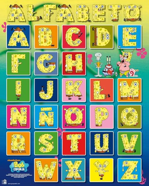 Spongebob Alphabet Spongebob Letters Alphabet, Spongebob Font, Spongebob Heart, Hidden Alphabet, Spongebob Quotes, Spongebob Coloring, Spongebob Cartoon, Fun Alphabet, Spongebob Drawings