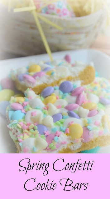 Big Rigs 'n Lil' Cookies: Spring Confetti Cookie Bars Easter Cookie Bars, Easter Deserts, Confetti Cookies, Easter Snacks, Spring Treats, Easter Sweets, Easter Desserts Recipes, Dessert Bar Recipe, Spring Cookies