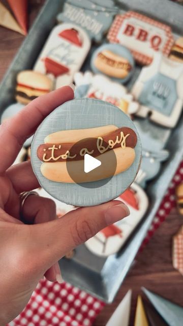 Bbq Theme Cookies, Baby Q Cookies, Baby Q Shower Ideas Boy, Baby Bbq, Bbq Baby Shower, Bbq Theme, Baby Q Shower, Baby Shower Bbq, Shower Cookies