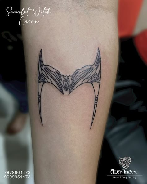 Scarlet Witch Crown Tattoo, Scarlet Witch Crown, Witch Crown, Crown Tattoo Design, Marvel Tattoos, Witch Tattoo, Crown Tattoo, Scarlett Witch, Dream Tattoos