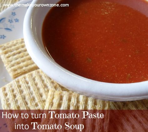 Homemade Tomato Soup from Tomato Paste Easy Punch Recipe, Tomato Soups, Tomato Paste Recipe, Best Tomato Soup, Chicken Broth Recipes, Cream Of Tomato Soup, Easy Punch Recipes, Easy Punch, Tomato Soup Easy