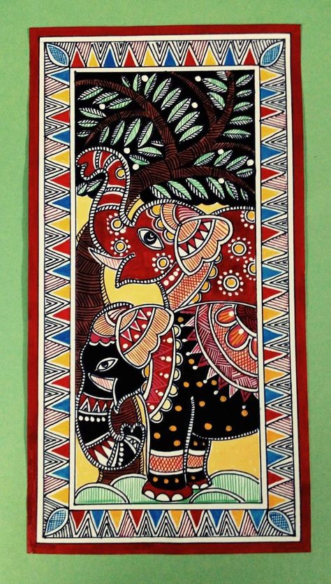 Madhubani Paintings Traditional Krishna, Madhubani Drawing Indian Paintings, Madhubani Paintings Ideas Design, Madhubani Art Easy, Madhubani Paintings Traditional, Traditional Madhubani Art, Madhubani Paintings Peacock, Pattachitra Art, Zantangle Art