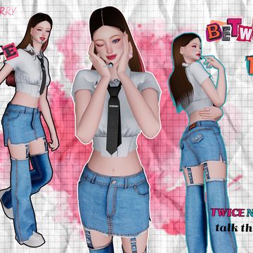 Sims4 Cc Kpop Clothes, Sims 4 Asian Cc Clothes, Sims 4 Cc Kpop Clothes, Sunberry Sims 4 Cc, Twice Clothing, Ts4 Clothes, Cc Mods, Female Outfits, New Mods