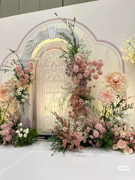 Debut Theme, Wedding Background Decoration, Dream Wedding Decorations, Wedding Planning Decor, Wedding Backdrop Design, Wedding Backdrop Decorations, Wedding Decor Style, Engagement Decorations, Wedding Stage Decorations