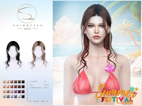 The Sims Resource - (Summer festival)Wet hairstyle 030724 Sims 4 Wet Hair Cc, Sims 4 Wet Hair, Hair Ts4, Sims 4 Anime, Pelo Sims, Sims 4 Cc Skin, Save File, All Hairstyles, Sims Four