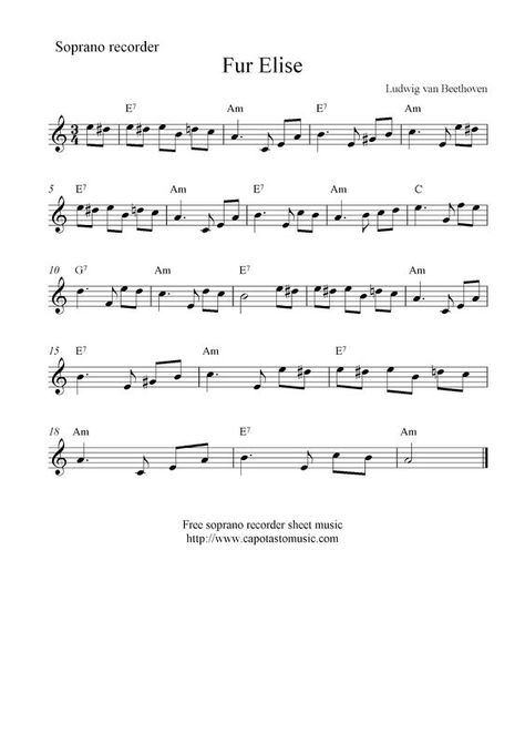 Fur Elise Piano Letters, Fur Elise Piano, Fur Elise Sheet Music, Piano Letters, Recorder Sheet Music, Sheet Music With Letters, Fur Elise, Trumpet Music, Flute Sheet Music