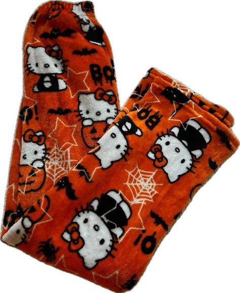 Hello Kitty Halloween Pajama Pants, Halloween Sweatpants, Halloween Pj Pants, Hello Kitty Pj Pants, Halloween Pajama Pants, Halloween Hello Kitty, Hello Kitty Y2k, Halloween Room Decor, Snoopy Halloween