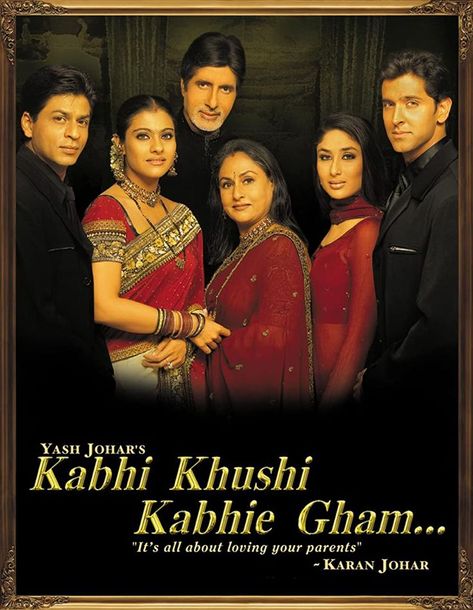 Kabhi Khushi Kabhie Gham, Shah Rukh Khan Movies, Srk Movies, Indie Movie Posters, Best Bollywood Movies, Hindi Movie Song, Rani Mukerji, Bollywood Posters, Indie Movies