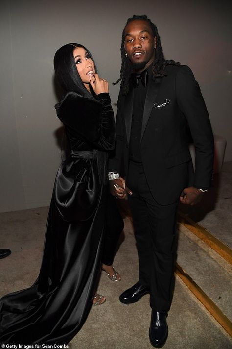 Cardi B cosies up to husband Offset at Diddy's 50th birthday party  | Daily Mail Online Cardi B And Offset, Cardi B Pics, Cardi B Photos, Sean Combs, Serge Gainsbourg, Solange Knowles, Beyonce And Jay, Famous Couples, Lenny Kravitz