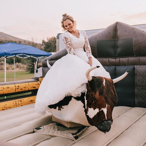 Mechanical Bull At Wedding, Mechanical Bull Wedding, Cow Wedding, Dream Garden Wedding, Fern Wedding, Mexican Themed Weddings, Western Themed Wedding, Wedding Extras, Mechanical Bull