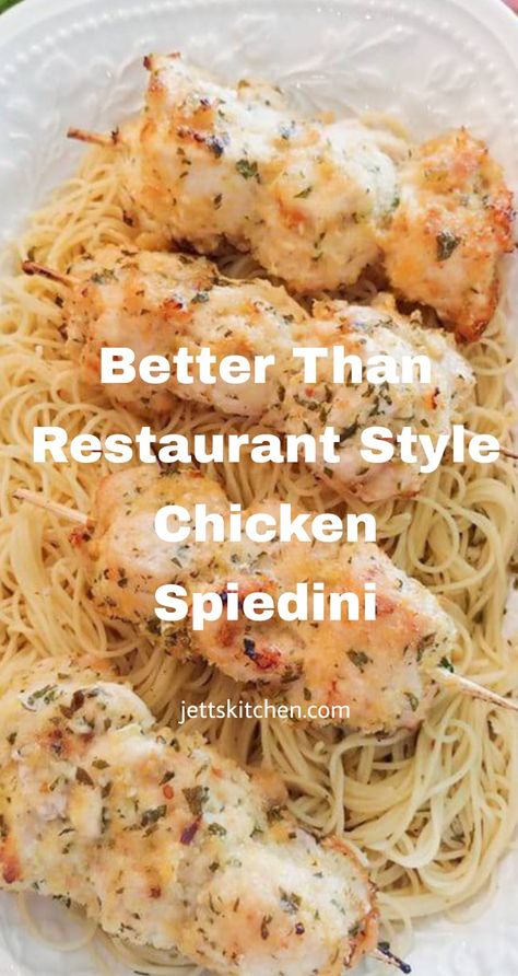 Chicken Spiedini Recipe Served Restaurant style. Chicken For Dinner Main Dishes, Italian Chicken Kabobs, Chicken Spedini Recipe Baked, Chicken Spiedini Recipe, Spiedini Italian Recipe, Spedini Recipe Italian, Chicken Italian Recipes, Chicken Sorrentino Recipe, Chicken Spedini