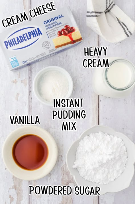 Pudding And Cream Cheese Frosting, Pudding Mix Frosting, Pudding Cream Cheese Frosting, Whipped Cream Cheese Frosting Recipe, Recipe For Cakes, Pudding Icing, Pudding Frosting, Whipped Buttercream, Cheesecake Frosting