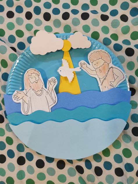 Jesus Baptized Craft, Baptism Of Jesus Craft For Kids, Baptism Crafts For Kids Sunday School, Jesus Is Baptized Craft For Kids, John Baptizes Jesus Craft, Baptism Crafts For Kids, Jesus Baptism Craft, Jesus And John The Baptist, Toddler Bible Crafts