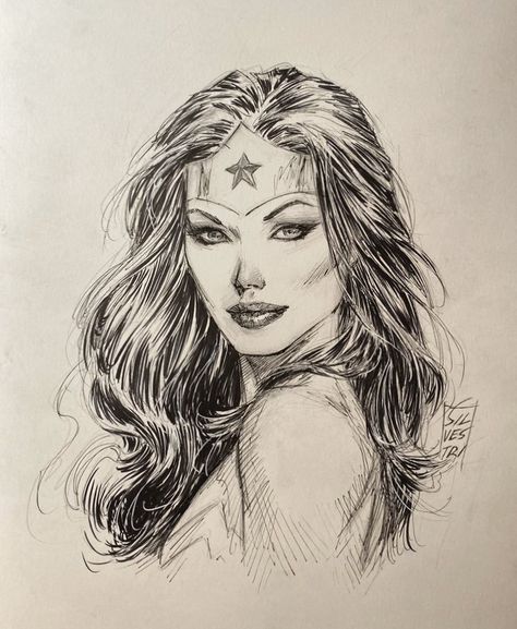 Wonder Woman by Marc Silvestri Marc Silvestri Art, Silvestri Art, Batman Book, Marc Silvestri, Comic Face, Wonder Woman Art, Wonder Women, Dc Comics Artwork, Bd Comics