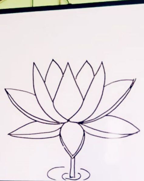 Nasima Ahmed Water Lily Drawing, Lilies Drawing, Water Drawing, Drawing Tutorials For Kids, Water Lily, Step By Step Drawing, Water Lilies, Drawing Tutorial, Lily