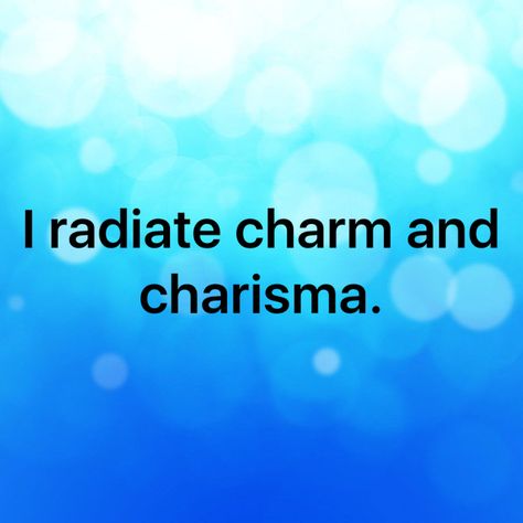 I radiate charm and charisma. #affirmations Download the app: http://bit.ly/yJC5ls Charisma Affirmation, Dream Vision Board, Positive Affirmations, Self Help, Vision Board, Affirmations, Favorite Places, Beauty, Quick Saves