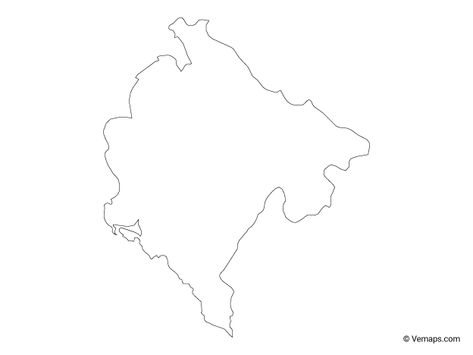 Outline Map of Montenegro Montenegro Tattoo, Montenegro Map, Map Vector, Country Art, Tattoo Idea, Art Ideas, Tatting, Line Art, Tattoo Ideas