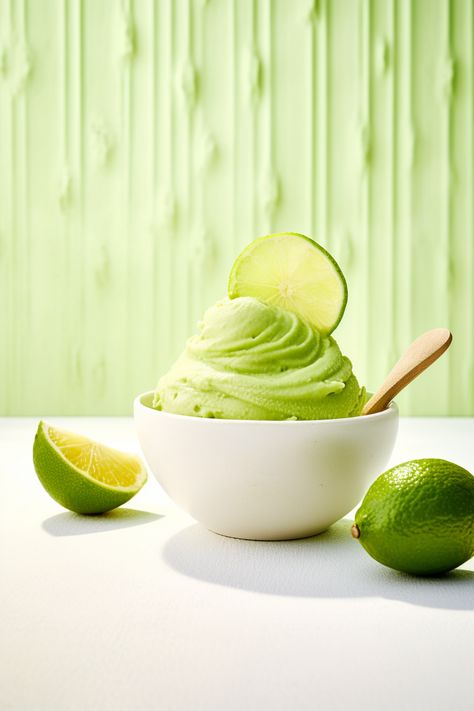 Delicious Avocado Lime Keto Ice Cream: A Guilt-Free Dessert Recipe You'll Love #ketodiet #ketorecipes #lowcarb Lime Ice Cream, Protein Ice Cream Recipes, Low Carb Ice Cream, Food Pic, Protein Ice Cream, Keto Ice Cream, Guilt Free Dessert, Cashew Cream, Perfect Keto