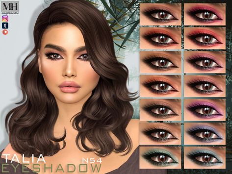 The Sims Resource - Talia Eyeshadow N54 Makeup Cc, Sims 4 Cc Makeup, Smokey Eyeshadow, Sims 4 Cc Skin, Sims 4 Cc Folder, Sims Games, Sims Hair, Sims Community, Beard No Mustache