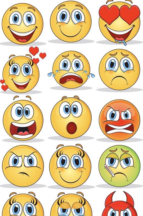 Emoji Chart, Doodles Simple, All Emoji, Reading Strategies Posters, Funny Happy Birthday Images, Emotions Preschool, Paw Drawing, Birthday Background Design, Eid Crafts