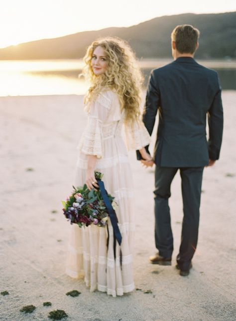 Lakeside+Engagement+by+Michael+Radford Wedding Options, Beach Wedding Dresses, Bohemian Bride, Bohemian Wedding, Beach Wedding Dress, Wedding Bells, Wedding Portraits, Future Wedding, Wedding Hair