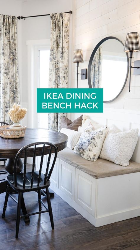 Build A Bench Seat, Dining Nook Bench, Built In Dining Bench, Ikea Kitchen Cabinet, Kitchen Nook Bench, Build A Bench, Dining Bench With Storage, Bench Cabinet, Seating In Kitchen