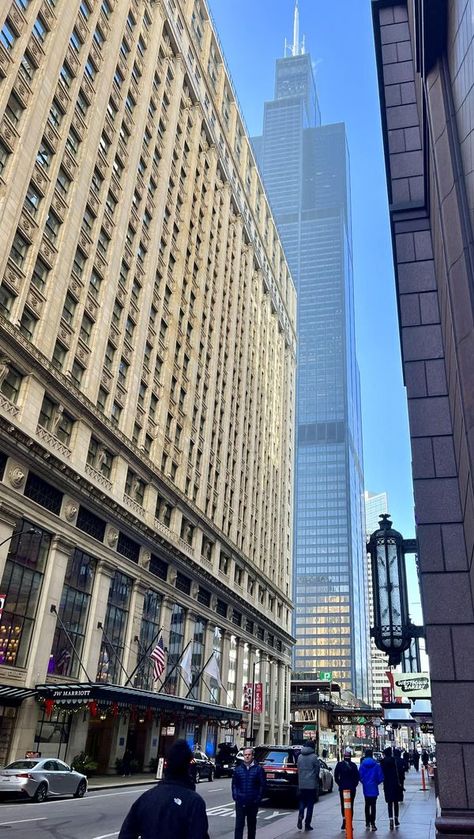 Chicago NOW & THEN | Walking by the Sears Tower never gets old | Facebook Sears Tower Chicago, Old Facebook, Sears Tower, Chicago City, Windy City, City Photography, City Girl, Walking By, Getting Old