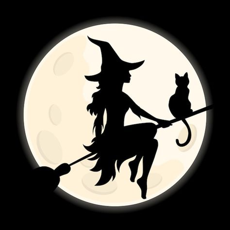 Silueta de halloween hermosa bruja sexy ... | Premium Vector #Freepik #vector #bruja-sexy #mujer-halloween #bruja #horror Bruja Halloween, Halloween Imagenes, Dark Witch Drawing, Silhouette Witches, Witch Halloween, Witch Silhouette Painting, Witch Vector, Halloween Witches, Witch Shilloute