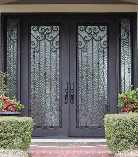 Double front entry doors modern