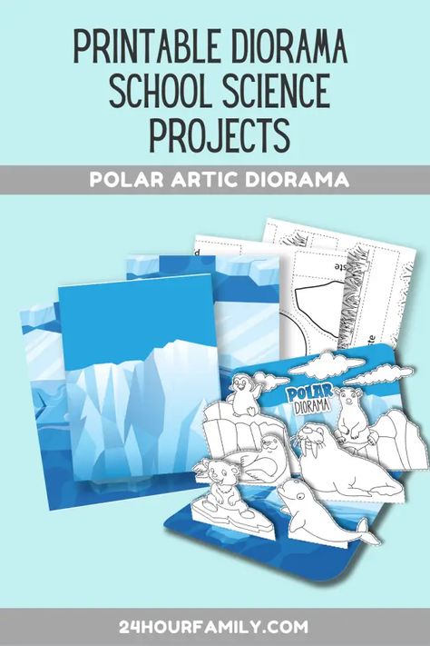 printable diorama school science projects polar artic diorama Polar Habitat Diorama, Artic Diorama For Kids, Polar Bear Habitat Project Kids, Arctic Diorama For Kids, Arctic Habitat Project For Kids, Artic Habitat Project For Kids, Artic Diorama, Polar Diorama, Diorama Habitat