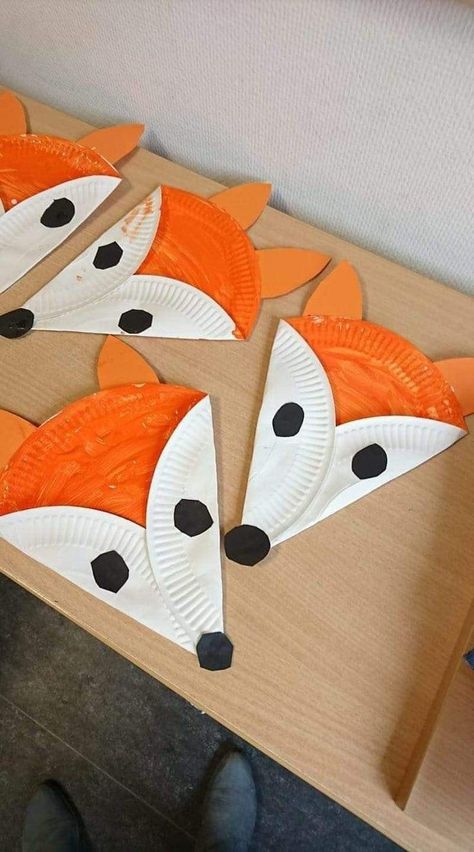 Forest Animal Crafts, Animal Crafts Preschool, Fox Crafts, Fall Arts And Crafts, Nursery Activities, Toddler Arts And Crafts, Preschool Arts And Crafts, Animal Crafts For Kids, Aktivitas Montessori