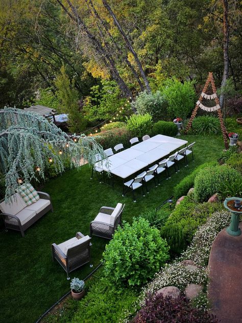 Micro wedding backyard party garden Backyard Micro Wedding Reception, Micro Backyard, Microwedding Ideas, 20 Person Wedding, Backyard Micro Wedding, Micro Wedding Ideas, Wedding Backyard, Private Wedding, Party Garden